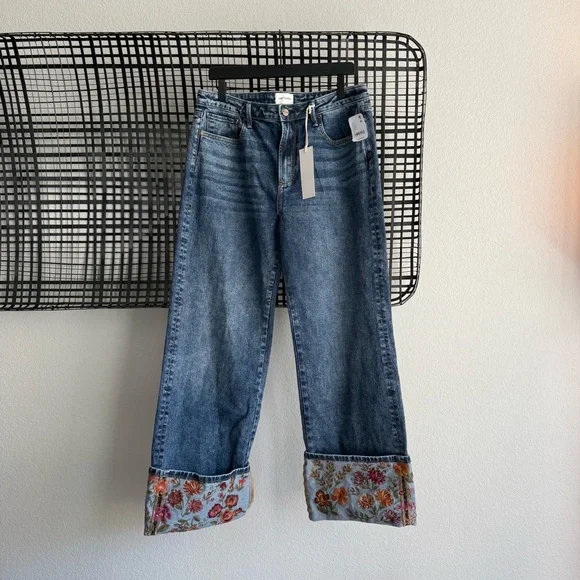 Free people Driftwood Charlee Cuffed Jeans Oshibana - Picture 2 of 9